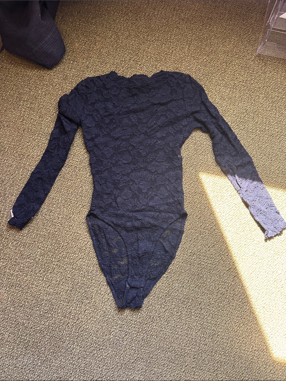 Vintage Black Lace Bodysuit SZ M/L